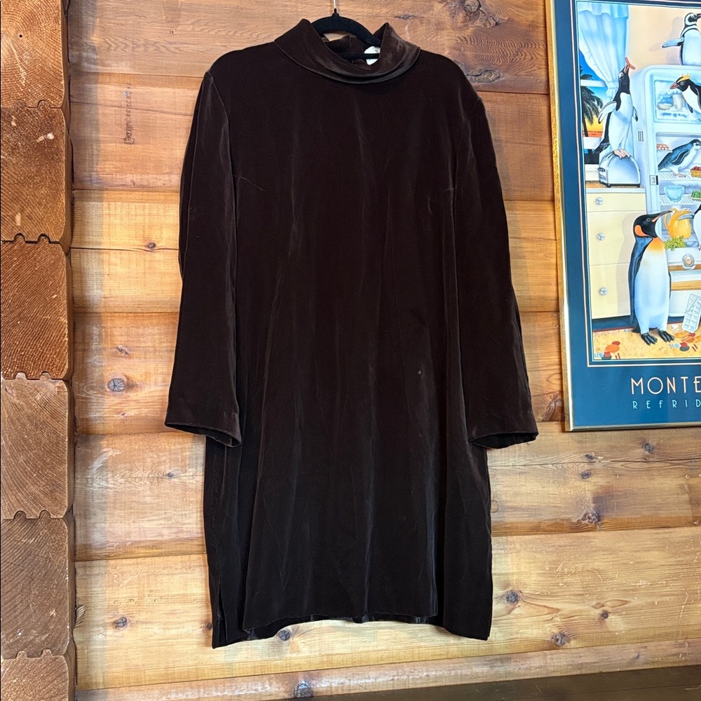 Marisa Minicucci 100% Rayon Brown Mini Dress